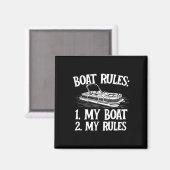 Bootregeln - Segelboot See Boot Kapitän Motor Magnet (Vorderseite/Rückseite)