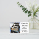 Bootreinigungs-Servicekarte Visitenkarte (Stehend Vorderseite)