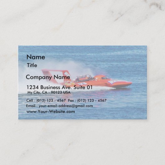 Bootrennen Visitenkarte (Vorderseite)