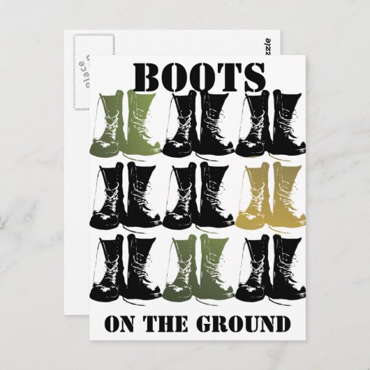 Boots am Boden Postkarte (Vorne/Hinten)