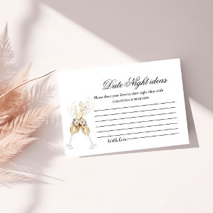 Boots anb Bubbly Date Night Ideas Brautparty Begleitkarte