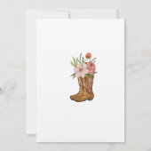 Boots and Bows Baby Girl Shower Einladung (Rückseite)