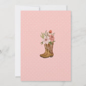 Boots and Bows Baby Girl Shower Einladung (Rückseite)