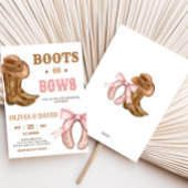 Boots and Bows Gender Reveal Einladung