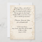 Boots and Bows Gender Reveal Invitation Einladung (Rückseite)