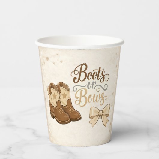 Boots and Bows Paper Cup Pappbecher (Rückseite)