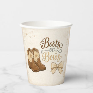 Boots and Bows Paper Cup Pappbecher
