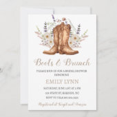 Boots and Brunch Western Bridal Shower Invitation Einladung (Vorderseite)