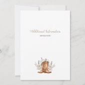 Boots and Brunch Western Bridal Shower Invitation Einladung (Rückseite)