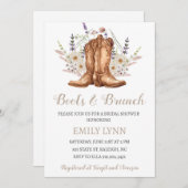 Boots and Brunch Western Bridal Shower Invitation Einladung (Vorne/Hinten)