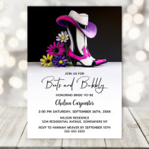 Boots and Bubbly Bridal Shower