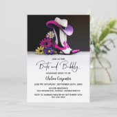 Boots and Bubbly Bridal Shower Einladung (Stehend Vorderseite)