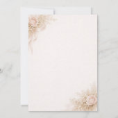 Boots and Bubbly Floral Bow Bridal Shower Einladung (Rückseite)