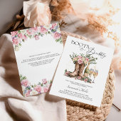 Boots and Bubbly Rustic Western Bridal Shower Einladung