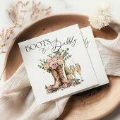 Boots and Bubbly Rustic Western Bridal Shower Serviette