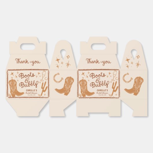 Boots and Bubbly Western Brautparty Fevor Box Geschenkschachtel (Ungeklappt)