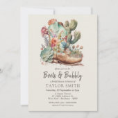 Boots and Bubbly Western Bridal Shower Invitation Einladung (Vorderseite)