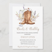 Boots and Bubbly Western Bridal Shower Invitation Einladung (Vorderseite)