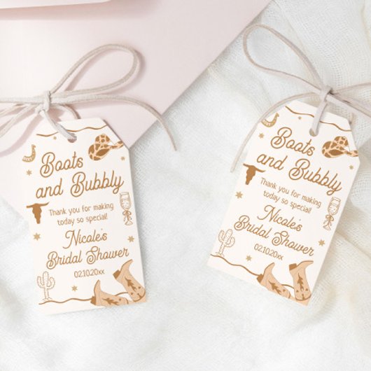 Boots and Bubby Western Brautparty Vielen Dank Geschenkanhänger