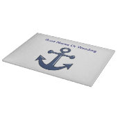 Boots-Anker im blauen kundenspezifischen Schneidebrett (Ecke)