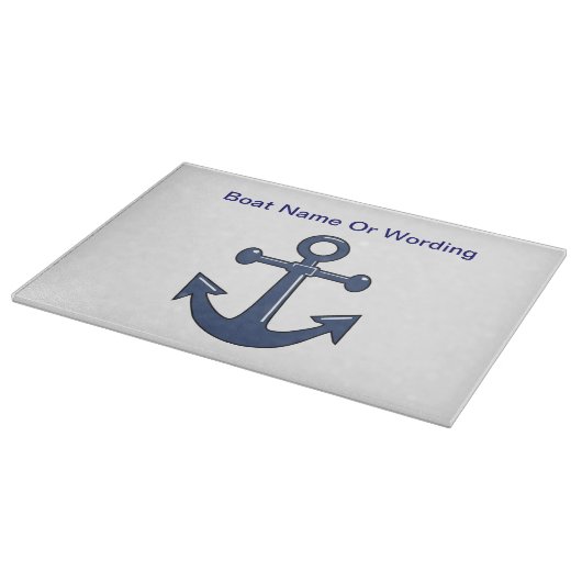 Boots-Anker im blauen kundenspezifischen Schneidebrett (Ecke)