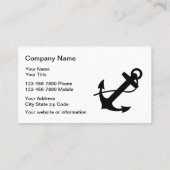 Boots-Anker nautisch Visitenkarte (Rückseite)