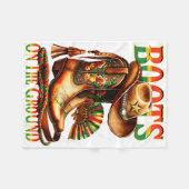 Boots auf dem Boden Boot Juneteenth Black Cowgirl Fleecedecke (Vorderseite (Horizontal))