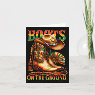 Boots auf dem Boden Boot Juneteenth Black Cowgirl Karte