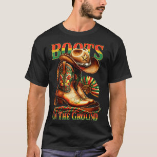 Boots auf dem Boden Boot Juneteenth Black Cowgirl T-Shirt