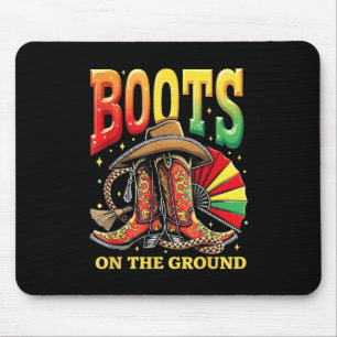 Boots auf dem Boden Junetenth Cowgirl Country Wes Mousepad