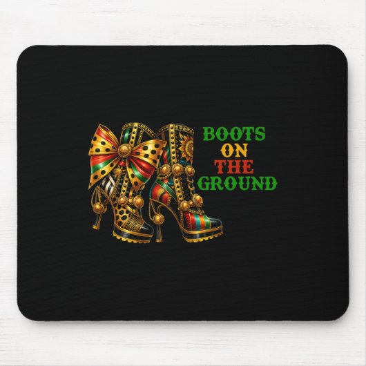 Boots auf dem Western Cowboy Boots Junetent Mousepad (Vorne)