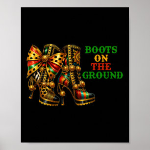 Boots auf dem Western Cowboy Boots Junetent Poster