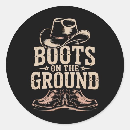 Boots auf der Tanzlinie D Runder Aufkleber (Vorderseite)