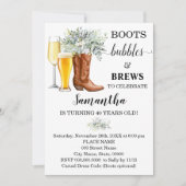 Boots-Blasen und Brews Geburtstagsparty Einladung (Vorderseite)