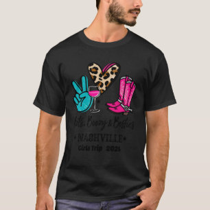 Boots Booze & Besties Nashville 2026 Mädchenreise T-Shirt