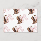 Boots & Bows Baby Shower Diaper Raffle Begleitkarte (Rückseite)