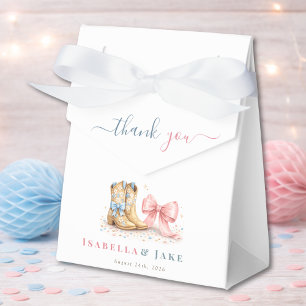Boots & Bows Geschlecht Enthüllung Danke Geschenkschachtel