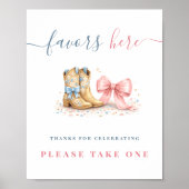 Boots & Bows Geschlecht verratene Geschenke hier Poster (Vorne)