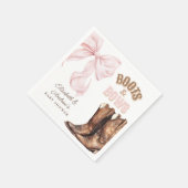 Boots & Bows ZWILLINGE Babyparty Serviette (Ecke)