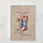 Boots Brunch & Bubbly Bridal Dusche Einladung (Rückseite)