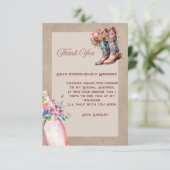 Boots Brunch & Bubbly Flat Dankeschön Card Dankeskarte (Stehend Vorderseite)