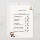 Boots & Bubb Over oder unter Brautparty-Spielkarte Ankündigung (Vorderseite)