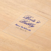 Boots & Bubble bachelorette party name purpleplace Acryleinladungen (Ablage )