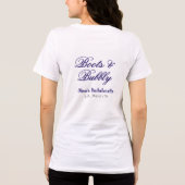 Boots & Bubble bachelorette party name purpleplace Tri-Blend Shirt (Rückseite)