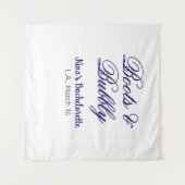 Boots & Bubble bachelorette party name purpleplace Wandteppich (Vorderseite (Horizontal))