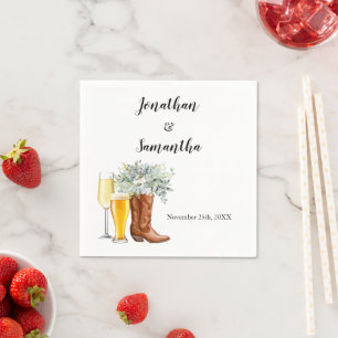 Boots Bubbles & Brews Wedding Eukalyptus Serviette