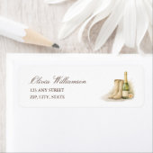 Boots & Bubbles Chic Baby Shower Return Address (Insitu)