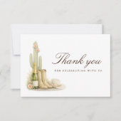 Boots & Bubbles Elegant Baby Shower Dankeskarte (Vorderseite)