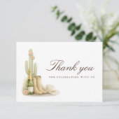 Boots & Bubbles Elegant Baby Shower Dankeskarte (Stehend Vorderseite)