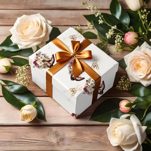 Boots & Bubbly Boho Western Brautparty Geschenkpapier Set